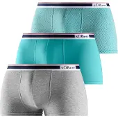 s.Oliver Boxershorts turkos / gråmelerad / vit