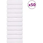vidaXL Handdukar, 50 St., Vita, 30X30 Cm, 360 G/M², 100% Bomull