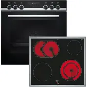 Siemens iQ300 EA645GN17 - Keramisk häll - 4 kokplattor - Fördjupning - bredd: 56 cm - djup: 49 cm - med kanter i rostfritt stål - svart / rostfritt...