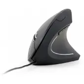 Gembird MUS-ERGO-01 Ergonomisk mus USB Optisk Svart 6 Knappar 1200 dpi, 1600 dpi, 2400 dpi, 3200 dpi Ergonomisk