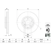Bosch Bromsskiva 0 986 479 H34 fram, ventilerad, höggradigt förkolnad, 1 Stycke
