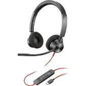 Poly Blackwire 3320 - Blackwire 3300 series - headset - på örat - kabelansluten - USB-C - svart