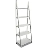 Jamon Väggbokhylla - Versa - Valoria - 5 hyllplan - MDF-trä - Vit - 180 x 64 x 39 cm vit