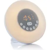 24.Se Väckarklocka med wake-up-light, högtalare och FM-radio