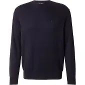 Armani Exchange för män. XM000338AF12291UB101 Marinblå tröja med rund halsringning (M), Casual, Bomull, Marino