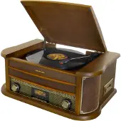 Soundmaster NR565DAB, Trä, 33,45,78 RPM, Rotations-, DAB+, FM, CD, CD-RW, CD-R, Program, Slumpvis, Repetera