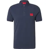 HUGO T-shirt 'Dereso' nattblå / röd