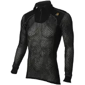 Aclima Woolnet Polo With Zip Men's Jet Black