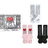 Jimmy Lion Keith Haring Långa Strumpor 3 Par