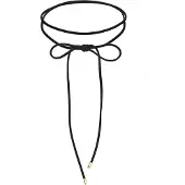 Elli Halsband 'Schleife' guld / svart