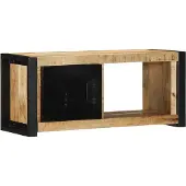 vidaXL Tv-bänk 80x30x35 cm massivt grovt mangoträ