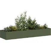 vidaXL Planteringskärl olivgrön 280x80x40 cm stål