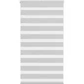vidaXL Rullgardin zebra ljusgrå 75x150 cm tyg bredd 70,9 cm polyester