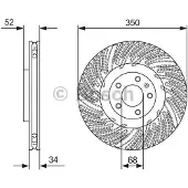 Bosch Bromsskiva 0 986 479 D26 fram, ventilerad, höggradigt förkolnad, 1 Stycke