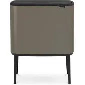Brabantia Bo Touch Bin - Skraldespand - fliplåg - 33 L - avfallsseparation - platina