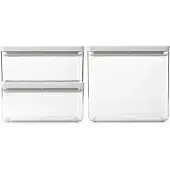 Brabantia Set med förvaringsburkar 3 delar, Brabantia, Ljusgrå
