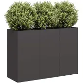 Super Merchant Svart Blomkruka 120X40X80 Cm Kallvalsat Stål