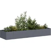vidaXL Plantekärl antracit 280x80x40 cm stål 860761