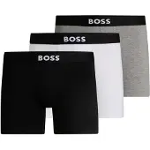 BOSS för män. 50544272 Pack 3 Boxers One vit, grå, svart (S), Hemkläder, Bomull