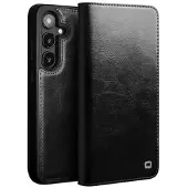 Qialino Samsung Galaxy S25+ Classic Läder Plånboksfodral - Svart