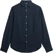 Superdry Studios Casual Linen Skjorta Med Långa ärmar