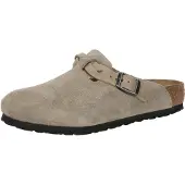 Birkenstock för kvinnor. 1026667 Lädertofflor Boston Braided (Normal passform) taupe (38), Hud, Karta, Ingen, Casual
