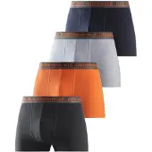 H.I.S. Boxershorts grå / antracit / orange / svart