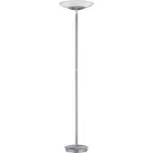 HELL LED uplight golvlampa Findus, dimbar, Aluminium / grå / zink, Vardagsrum / matsal, Metall, Modern, LED-golvlampa