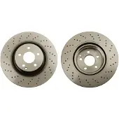 TRW Bromsskiva DF6077S fram, perforerad, slits, 1 Stycke