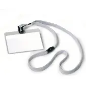 Durable 813910, Namnskylt, Liggande, Textil, Grå, Transparent, 9 cm, 6 cm