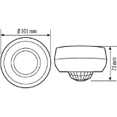 ESYLUX EB10430916 Tak-närvarodetektor Utanpåliggande 360 ° Relä Vit IP40