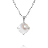 Caroline Svedbom Classic Petite halsband pearl rhodium