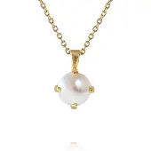 Caroline Svedbom Classic Petite Necklace Gold Pearl - Stjärnurmakarna