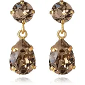 Caroline Svedbom Mini Drop Earrings Gold Greige - Stjärnurmakarna