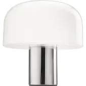 Flos Design bordslampa Bellhop Glass T, dimbar, Förkromad / silver, Vardagsrum / matsal, Aluminium / grå / zink, Bordslampa