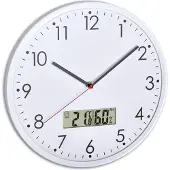 TFA-Dostmann TFA - Klocka - kvarts - väggmonterbar - 30.2 cm - vit