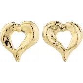 Pilgrim 11251-2003 TIDE Heart Earrings Gold Plated 1 set