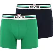 Levi's Boxershorts - 2-pack - Green/Marinblå - - M - Medium - Boxershorts