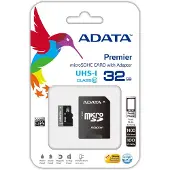 ADATA microSDHC, 32 GB, Class 10, 0,25 g, w/ micro SD Adapter