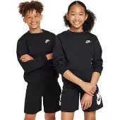 Nike Sweatshirt Nsw Club Fleece Crew - Svart/vit Barn, storlek S: 128-137 cm