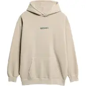 Superdry för män. M2013727A Löst sittande huvtröja med beige mikrotryck och mikrologo-tryck (XXL), Casual, Bomull