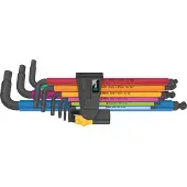 Wera 950/9 Hex-Plus Multicolour Imperial 2 Inner-sexkantig Vinkelskruvmejselset 1/4 tum, 3/16 tum, 1/8 tum, 5/64 tum, 5/16 tum, 7/32 tum, 5/32 tum, 3/32 tum,