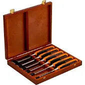 Bahco 424P-S6-EUR Stämjärnsats i trälåda, 6-delars, 6,10,12,18,25,32mm
