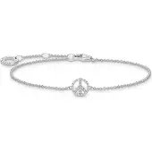 Thomas Sabo Charming Peace with white stones silver armband A2083-051-14-L19V