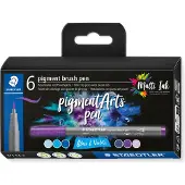 Staedtler Penselpenna pigment blå&violett 6 st - (8 st.)