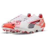 Puma Ultra 5 Ultimate FG Unlimited - White/Svart/Röd - Gräs (FG), storlek 47