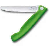 SmartaSaker Fällbar picknickkniv med tandat blad, Grön