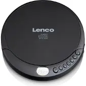 Lenco CD-010 Bärbar CD-spelare CD, CD-RW, CD-R Batteri-laddningsfunktion Svart