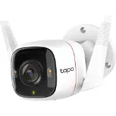 TP-LINK Tapo C320WS - Nätverksövervakningskamera - Utomhus - Dammtät / Väderbeständig - Färg (dag / natt) - 4 MP - 2160 x 1440 - 2160p - Fast brännvidd - Ljud - Trådlöst - WiFi - GbE - H.264 - DC 9 V