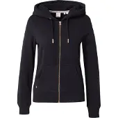 Superdry för kvinnor. W2012358A Hoodie med dragkedja och logotyp Essential svart (L), Casual, Bomull, Hållbar